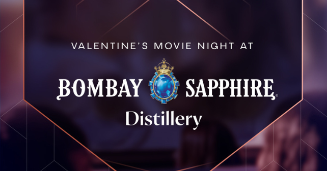 Join us for a Valentine’s Movie Night on Friday 10th, Saturday 11th,  Tuesday 14th and Saturday 18th February and enjoy the season of romance whilst watching a movie from the comfort of our intimate Cinema Room. With cocktails and snacks included, surprise them with a romantic date night at the Bombay Sapphire Distillery.